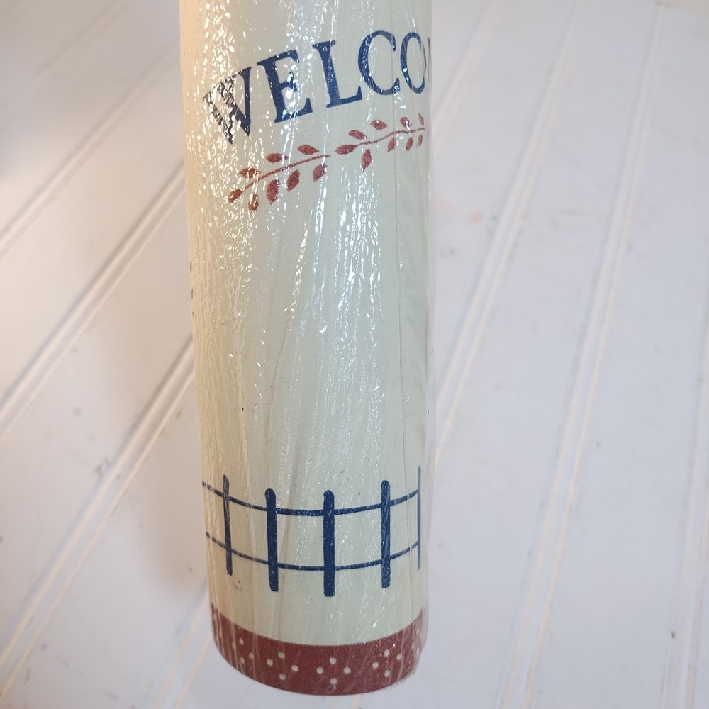 2 VTG Cottagecore Farmhouse & Fence Welcome Wallpaper Border Country 5 Yd NEW - Picture 5 of 7